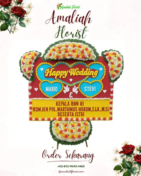 Papan Bunga Pernikahan Bendan Kergon
